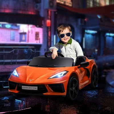 Qaba Chevrolet Corvette Licensed 12V Electric Car For Kids With Parental Remote Control, Suspension System, Music, Horn, Headlight, Slow Start 4 Qaba Chevrolet Corvette Licensed 12V Electric Car For Kids With Parental Remote Control, Suspension System, Music, Horn, Headlight, Slow Start - Image 2