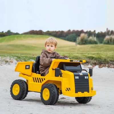 Qaba Caterpillar Licensed 12V Electric Ride On, Excavator Kids Tractor Ride On W/ Remote, Bucket, Shovel, Music, Loudspeaker For Ages 3-6, Yellow 3 Qaba Caterpillar Licensed 12V Electric Ride On, Excavator Kids Tractor Ride On W/ Remote, Bucket, Shovel, Music, Loudspeaker For Ages 3-6, Yellow