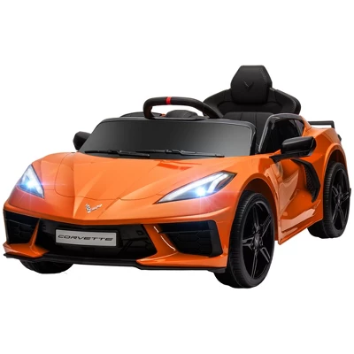Qaba Chevrolet Corvette Licensed 12V Electric Car For Kids With Parental Remote Control, Suspension System, Music, Horn, Headlight, Slow Start 5 Qaba Chevrolet Corvette Licensed 12V Electric Car For Kids With Parental Remote Control, Suspension System, Music, Horn, Headlight, Slow Start - Image 3