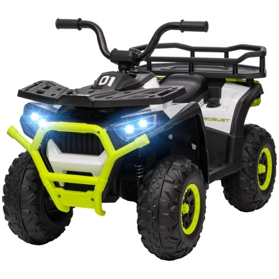 Qaba 12V Kids ATV, Battery Powered 4 Wheeler Quad W/ Spring Suspension Wheels, Rear Storage Basket, Lights, Music 5 Qaba 12V Kids ATV, Battery Powered 4 Wheeler Quad W/ Spring Suspension Wheels, Rear Storage Basket, Lights, Music - Image 3