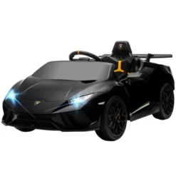 Qaba 12V Lamborghini Huracan Licensed Kids Electric Car With Parent Remote Control, Spring Suspension, Transport Wheel, Soft Start, LED Lights, Black 9 Qaba 12V Lamborghini Huracan Licensed Kids Electric Car With Parent Remote Control, Spring Suspension, Transport Wheel, Soft Start, LED Lights, Black -Children Toys Discount GUEST 1376959f 00ce 41e1 bebe cb89e25e69b8