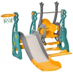Qaba 4-in-1 Toddler Swing And Slide Set With Basketball Hoop And Adjustable Seat Height, Kids Play Climber Slide Playset, Ages 1.5-3 11 Qaba 4-in-1 Toddler Swing And Slide Set With Basketball Hoop And Adjustable Seat Height, Kids Play Climber Slide Playset, Ages 1.5-3 -Children Toys Discount GUEST 15d0645d 0333 4a2b 9e78 05deea9cb2e2