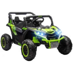 Qaba 24V 7AH Ride On Car, 2 Seater 4MPH Ride On UTV Battery Powered Toy Car With 4 Shock Absorbers, Music Horn LED Lights, For 3-8 Years -Children Toys Discount GUEST 17644f1d d042 4352 9ee1 f11b1e4d9f51