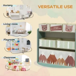 Qaba Kids Toy Organizer And Kids Easel Set With 6 Storage Bins, Paper Roll, Blackboard, Whiteboard, Cute Bear Design, For Ages 3-8 Years, Green 12 Qaba Kids Toy Organizer And Kids Easel Set With 6 Storage Bins, Paper Roll, Blackboard, Whiteboard, Cute Bear Design, For Ages 3-8 Years, Green -Children Toys Discount GUEST 1cd69d64 76e4 4436 bd6b d5e9c6d9923d