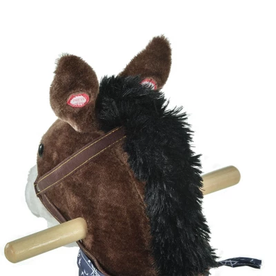 Qaba Kids Plush Ride-On Rocking Horse Toy Cowboy Rocker With Fun Realistic Sounds For Child 3-6 Years Old 7 Qaba Kids Plush Ride-On Rocking Horse Toy Cowboy Rocker With Fun Realistic Sounds For Child 3-6 Years Old - Image 5