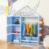 Qaba Kids Toy Storage Organizer With 2 Bins, Coat Hanger, Bookshelf And Toy Collection Shelves -Children Toys Discount GUEST 207c2c26 6342 40fd 849b 457d273e2251
