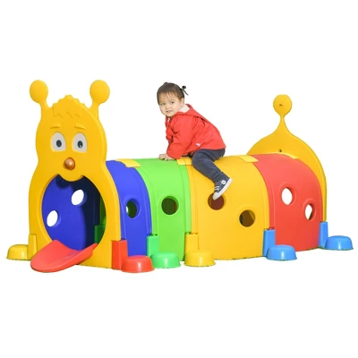 Qaba Kids Caterpillar Tunnel Outdoor Indoor Climb-N-Crawl Play Equipment For 3-6 Years Old, 6 Sections, For Daycare, Preschool, Playground 5 Qaba Kids Caterpillar Tunnel Outdoor Indoor Climb-N-Crawl Play Equipment For 3-6 Years Old, 6 Sections, For Daycare, Preschool, Playground - Image 3