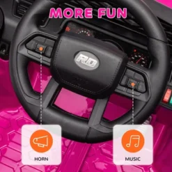 Qaba 12V Ride On Truck, Battery Powered Kids Electric Car With Spring Suspension, Remote, 3 Speeds, LED Headlights, Horn, USB Music -Children Toys Discount GUEST 276980c6 b0fc 466b a915 aefb1e29991a