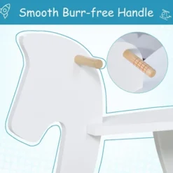 Qaba Wooden Rocking Horse Toddler Baby Ride-on Toys For Kids 3-6 Years With Classic Design & Solid Workmanship -Children Toys Discount GUEST 2b64da07 e151 4cc8 b641 09fad1d4f86a