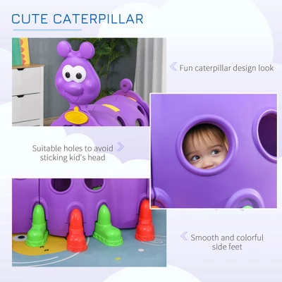 Qaba Caterpillar Climbing Tunnel For Kids Climb-N-Crawl Toy Indoor & Outdoor Toddler Play Structure For 3-6 Years Old, Purple 8 Qaba Caterpillar Climbing Tunnel For Kids Climb-N-Crawl Toy Indoor & Outdoor Toddler Play Structure For 3-6 Years Old, Purple - Image 6