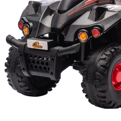 Qaba Kids ATV, 6V 4 Wheeler Kids Quad Car, Battery Powered Electric Ride On Toy With Music For Boys & Girls Ages 2-6 Years, Black 6 Qaba Kids ATV, 6V 4 Wheeler Kids Quad Car, Battery Powered Electric Ride On Toy With Music For Boys & Girls Ages 2-6 Years, Black - Image 4