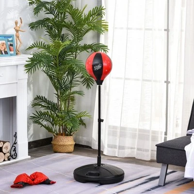 Qaba Boxing Bag Set With Height Adjustable Stand Punching Bag, Included Boxing Gloves, & Fillable Base For Children 3 Qaba Boxing Bag Set With Height Adjustable Stand Punching Bag, Included Boxing Gloves, & Fillable Base For Children