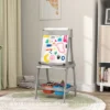 Qaba Easel For Kids, Art Easel With Paper Roll, Double Sided Whiteboard & Chalkboard With Painting Paper Stand, 2 Storage Boxes -Children Toys Discount GUEST 47820791 11e9 4ff9 ab3a e9b079897da2