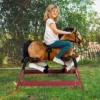 Qaba Durable Kids Plush Spring Style Horse Bouncing Rocker Toy With Realistic Sounds -Children Toys Discount GUEST 480450d6 2681 4f53 9ee5 3c7acd3e9d8b