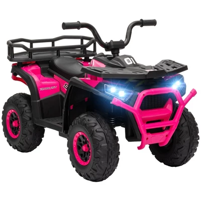Qaba 12V Kids ATV, Battery Powered 4 Wheeler Quad W/ Spring Suspension Wheels, Rear Storage Basket, Lights, Music 9 Qaba 12V Kids ATV, Battery Powered 4 Wheeler Quad W/ Spring Suspension Wheels, Rear Storage Basket, Lights, Music - Image 7