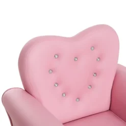 Qaba Kids Sofa Toddler Tufted Upholstered Sofa Chair Princess Couch Furniture With Diamond Decoration For Preschool Child, Pink -Children Toys Discount GUEST 4b9325ca 8488 4118 bb7c 6e295e8d8a0f