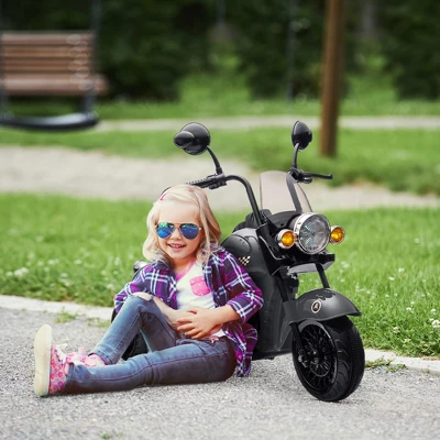 Qaba Electric Motorcycle For Kids, 3 Wheel 6V Battery Powered Motorbike W/ Headlights, Music, Forward & Reverse, Gray 3 Qaba Electric Motorcycle For Kids, 3 Wheel 6V Battery Powered Motorbike W/ Headlights, Music, Forward & Reverse, Gray