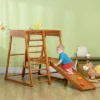 Qaba 6-in-1 Indoor Jungle Gym Playground With Slide, Climbing Wall, Rope Climber, Monkey Bars, Swing, Toddler Climbing Toys For 3-10 Years Old, Wood 1 Qaba 6-in-1 Indoor Jungle Gym Playground With Slide, Climbing Wall, Rope Climber, Monkey Bars, Swing, Toddler Climbing Toys For 3-10 Years Old, Wood -Children Toys Discount GUEST 510b43ac b043 4d8b a2f2 4297a6ddbb90
