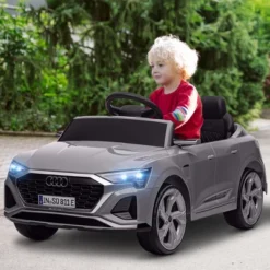 Qaba Audi Q8 E-tron Sportback Licensed 12V Kids Ride On Car, Battery Powered Kids Electric Car W/ Remote, 4 Spring Suspension Wheels