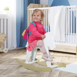 Qaba Wooden Rocking Horse Toddler Baby Ride-on Toys For Kids 3-6 Years With Classic Design & Solid Workmanship -Children Toys Discount GUEST 56107939 a1bc 4d84 953a e84e32b0d856