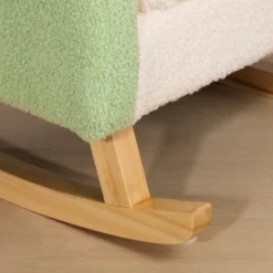 Qaba Kids Sofa, Rocking Toddler Sofa Chair With Solid Wooden Frame, Faux Lamb Fleece Fabric For Nursery, Kindergarten, Playroom, Bedroom -Children Toys Discount GUEST 56713cc9 6636 4ae7 bcac e8962b8b3349