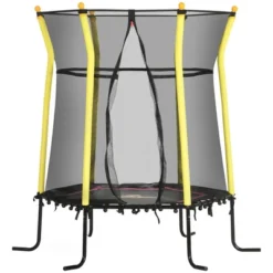 Qaba 5.2' Kids Small Trampoline With Enclosure, Springfree Toddler Trampoline With Net, For Single Jumper, Indoor Play Equipment For Ages 3-10 9 Qaba 5.2' Kids Small Trampoline With Enclosure, Springfree Toddler Trampoline With Net, For Single Jumper, Indoor Play Equipment For Ages 3-10 -Children Toys Discount GUEST 5b33e377 3d26 4f51 85a2 a3af4c0404b5