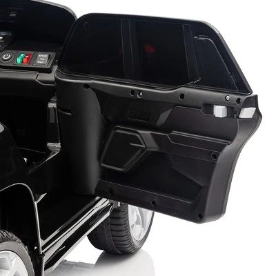 Qaba 12V Chevrolet Silverado EV RST Licensed Kids Electric Car With Parent Remote Control, Spring Suspension, Soft Start, Auxiliary Wheels, Black 7 Qaba 12V Chevrolet Silverado EV RST Licensed Kids Electric Car With Parent Remote Control, Spring Suspension, Soft Start, Auxiliary Wheels, Black - Image 5