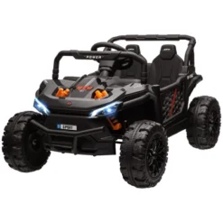 Qaba 12V Ride On Truck, 3.7 MPH Battery Powered Electric Car For Kids W/ Remote Control, 4-Wheel Suspension, Lights, Horn & Music -Children Toys Discount GUEST 66990e0d 0961 497a b5f9 ac2e9e416513
