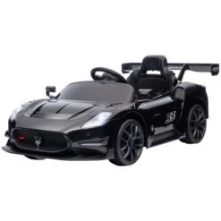 Qaba Maserati GT2 Licensed Ride On Car, 12V 3MPH Battery Powered Electric Car For Kids With Shock-Absorbers, Auxiliary Wheels, Remote, Horn, Black -Children Toys Discount GUEST 6accc94e db2e 4996 9f80 3d1aa66934ef
