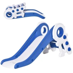 Qaba Folding Kids Slide, Activity Freestanding Climber For Ages 1-3 Years, Indoor And Outdoor Exercise Playset Toy Center, With Cartoon Astronaut Shape -Children Toys Discount GUEST 751d7ed5 b3d6 4741 bab6 e7217f926212