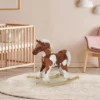 Qaba Kids Plush Ride-On Toy Rocking Horse Toddler Plush Animal Rocker With Nursery Rhyme Music - Light Brown / White 1 Qaba Kids Plush Ride-On Toy Rocking Horse Toddler Plush Animal Rocker With Nursery Rhyme Music - Light Brown / White -Children Toys Discount GUEST 765cf773 d831 4cc9 b674 61cb48877708