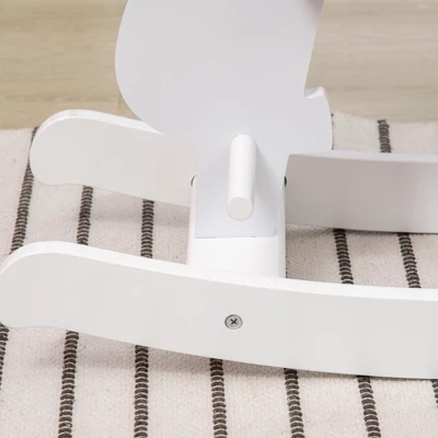 Qaba Little Wooden Rocking Horse Toy For Kids' Imaginative Play, Children's Small Baby Rocking Horse Ride-on Toy For Toddlers 1-3, Pink And White 7 Qaba Little Wooden Rocking Horse Toy For Kids' Imaginative Play, Children's Small Baby Rocking Horse Ride-on Toy For Toddlers 1-3, Pink And White - Image 5