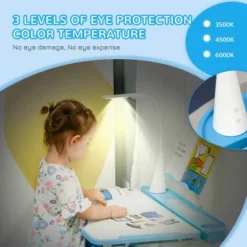 Qaba Kids Table And Chair Set, Activity Desk With USB Lamp, Storage Drawer For Study, Activities, Arts, Or Crafts -Children Toys Discount GUEST 7d76b4f1 d972 41c7 bff8 df073287cfcb