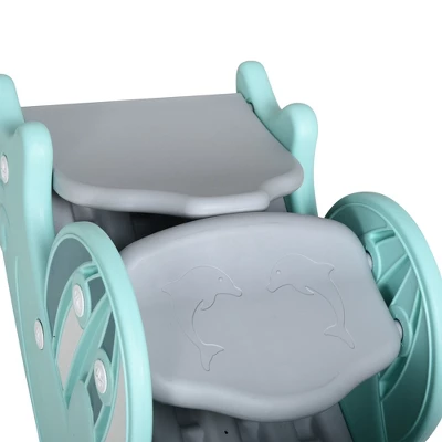 Qaba 3-in-1 Kids Portable Slide Rocking Horse Toy With Basketball Hoop For Age 3-5 Boys And Girls 7 Qaba 3-in-1 Kids Portable Slide Rocking Horse Toy With Basketball Hoop For Age 3-5 Boys And Girls - Image 5