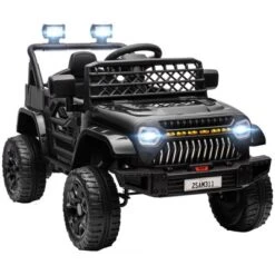 Qaba 12V Ride On Truck, Battery Powered Kids Electric Car With Spring Suspension, Remote, 3 Speeds, LED Headlights, Horn, USB Music -Children Toys Discount GUEST 7e886ebc 6285 4ad2 8ea6 77dbff0f25bb