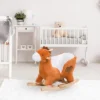 Qaba Kids Ride On Rocking Horse, Plush Animal Toy Sturdy Wooden Rocker With Songs For Boys Or Girls -Children Toys Discount GUEST 7ff556f7 4f4a 4e25 8e74 8307b05be2e5