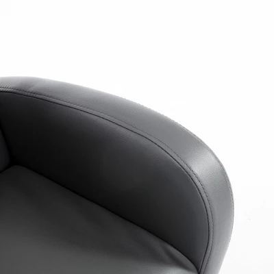 Qaba Kids Sofa Rocking Chair With Side Pocket, PU Leather Toddler Armchair For Children Gray 6 Qaba Kids Sofa Rocking Chair With Side Pocket, PU Leather Toddler Armchair For Children Gray - Image 4