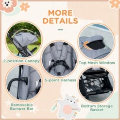 Qaba 1-Click-Foldable Rotating-Seat Toddler & Baby Stroller Wagon, Lightweight Reversible Stroller For Kids, Compact Portable Infant Stroller, Black 9 Qaba 1-Click-Foldable Rotating-Seat Toddler & Baby Stroller Wagon, Lightweight Reversible Stroller For Kids, Compact Portable Infant Stroller, Black -Children Toys Discount GUEST 854583fc 55d5 451c 8ad5 810c79393555