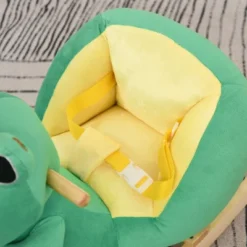 Qaba Kids Ride-On Rocking Horse Toy Frog Style Rocker With Fun Music, Seat Belt & Soft Plush Fabric Hand Puppet For Children 18-36 Months -Children Toys Discount GUEST 8cb07a7f 890f 4726 b48a 671823cbc8a5