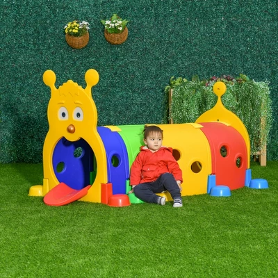 Qaba Kids Caterpillar Tunnel Outdoor Indoor Climb-N-Crawl Play Equipment For 3-6 Years Old, 6 Sections, For Daycare, Preschool, Playground 4 Qaba Kids Caterpillar Tunnel Outdoor Indoor Climb-N-Crawl Play Equipment For 3-6 Years Old, 6 Sections, For Daycare, Preschool, Playground - Image 2