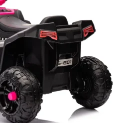 Qaba 12V Kids ATV, Battery Powered Four Wheeler With Spring Suspension, Forward & Reverse, LED Lights, Music, MP3, Pink -Children Toys Discount GUEST 8efb4e06 aff1 4b8f b2bf 4ea6d1863fa9