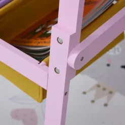 Qaba 3 In 1 Kids Wooden Art Easel With Paper Roll Double-Sided Chalkboard & Whiteboard With Storage Baskets Gift For Toddler Girl Age 3 Years+ Pink -Children Toys Discount GUEST 90b66be0 8694 4f15 8d64 698de63c6642