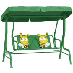 Qaba Kids Patio Swing, 2-Seater Outdoor Porch Swing Bench With Adjustable Canopy, Safety Belt For Patio, Garden, Poolside, Balcony 15 Qaba Kids Patio Swing, 2-Seater Outdoor Porch Swing Bench With Adjustable Canopy, Safety Belt For Patio, Garden, Poolside, Balcony -Children Toys Discount GUEST 90c30f27 d9d2 44f6 bbbe daf8708391a0