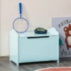 Qaba Kids Toy Chest Wooden Toy Storage Box Organizer Chest With Magnetic Hinge, Large Chest Space, & Groove Handle -Children Toys Discount GUEST 92d63def 9ecb 464f 90f4 925f8c5234c3