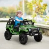 Qaba 12V Ride On Car, Ride On Truck, Battery Powered Toy Car With Remote, 4 Suspension Wheels, 3 MPH Max Speeds, Music, Horn & Lights, Green 2 Qaba 12V Ride On Car, Ride On Truck, Battery Powered Toy Car With Remote, 4 Suspension Wheels, 3 MPH Max Speeds, Music, Horn & Lights, Green -Children Toys Discount GUEST 9742ddfd 2058 4190 8d14 e1cd44e43de6