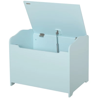 Qaba Kids Toy Chest Wooden Toy Storage Box Organizer Chest With Magnetic Hinge, Large Chest Space, & Groove Handle 5 Qaba Kids Toy Chest Wooden Toy Storage Box Organizer Chest With Magnetic Hinge, Large Chest Space, & Groove Handle - Image 3