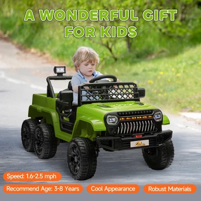 Qaba 12V 4x4 Kids Electric Car, 2WD/4WD Switchable Kids Ride On Car With Parent Remote Control, Spring Suspension System, Back Trailer 6 Qaba 12V 4x4 Kids Electric Car, 2WD/4WD Switchable Kids Ride On Car With Parent Remote Control, Spring Suspension System, Back Trailer - Image 4