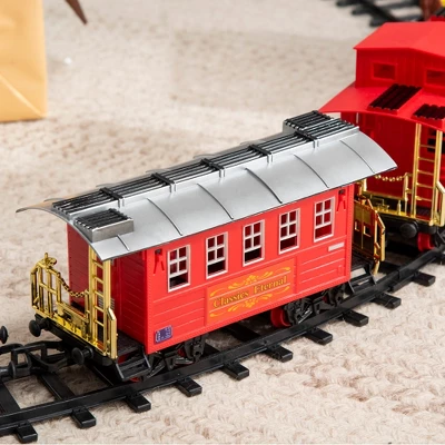 Qaba Sounds & Lights Christmas Tree Train Set For Under The Tree With Large Tracks, North Pole Express Train Set Holiday Toy For Kids, Christmas Gift 6 Qaba Sounds & Lights Christmas Tree Train Set For Under The Tree With Large Tracks, North Pole Express Train Set Holiday Toy For Kids, Christmas Gift - Image 4