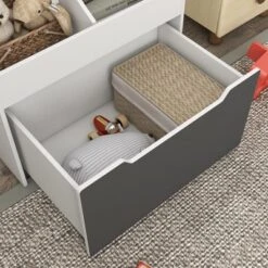 Qaba Kids Bookshelf, 3 Tier Bookcase, Toy Storage Organizer For Toddlers With Drawer For Playroom, Nursery, Bedroom, Classroom, White -Children Toys Discount GUEST a9d53310 9301 48d3 b060 42a846654f55