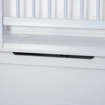 Qaba 2-in-1 Kids Wooden Toy Organizer Chest Storage Box With Seat Bench Cabinet Chunk Cube With Safety Pneumatic Rod 7 Qaba 2-in-1 Kids Wooden Toy Organizer Chest Storage Box With Seat Bench Cabinet Chunk Cube With Safety Pneumatic Rod - Image 5